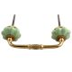Green Crackle Melon Ceramic Bridge Handles